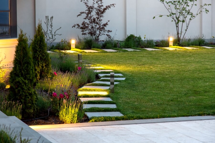 Landscaping design outdoor lighting