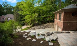 Custom Retaining Wall breathtaking Stones Steps Landscaping Project mississauga 1