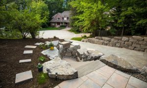 custom breathtaking Retaining Wall Stones Steps Landscaping Project mississauga 1