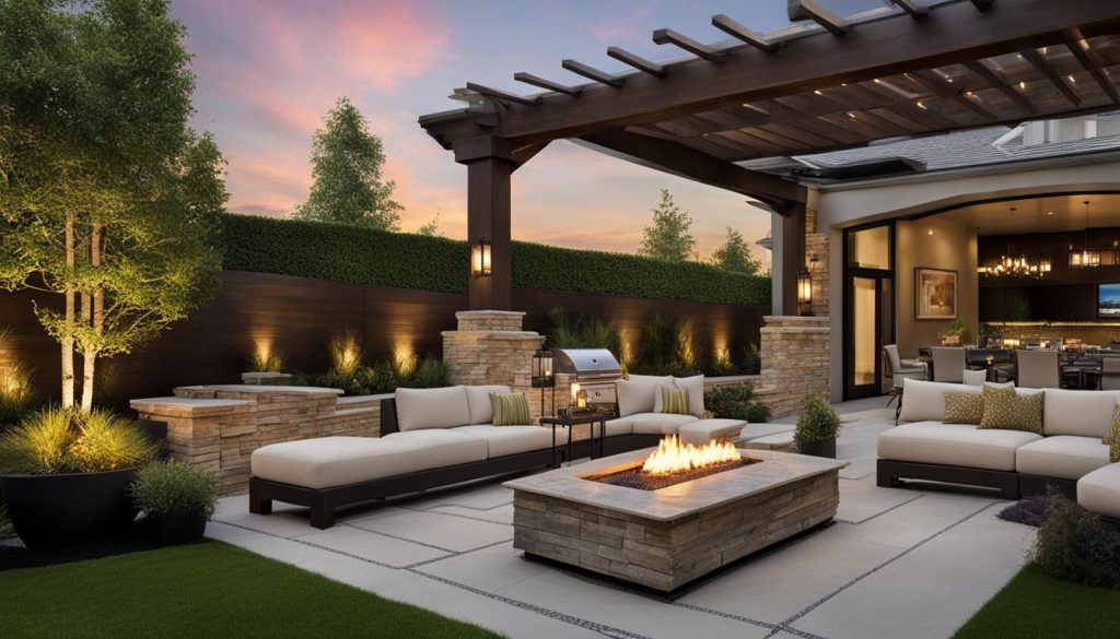 Patio landscape design