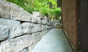 Breathtaking Custom Retaining Wall Stones Steps Landscaping