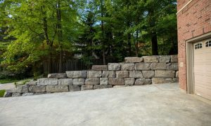 Breathtaking Custom Retaining Wall Stones Steps Landscaping Project mississauga